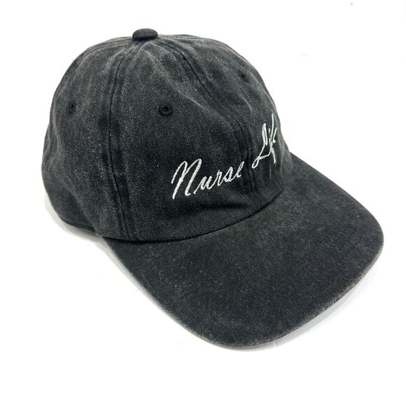 Nurse Life Nissi Caps Denim Grey Washed and White Unisex Adjustable Hat/Cap - Picture 1 of 8